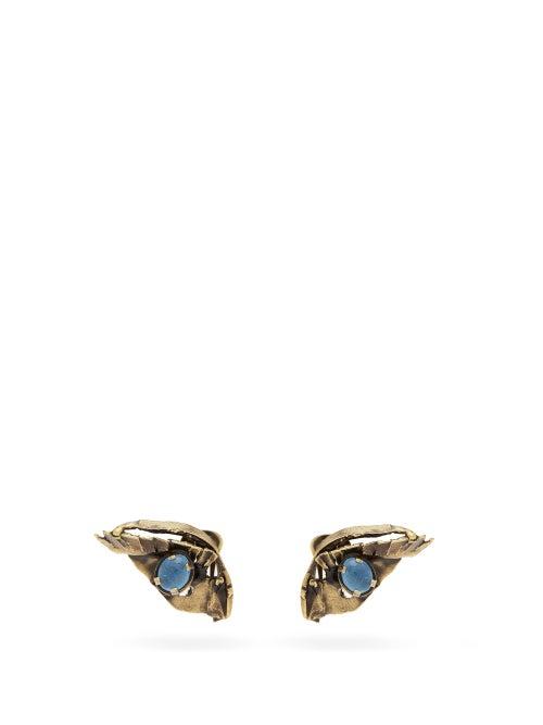 Matchesfashion.com Valentino Garavani - Crystal-embellished Eye Clip Earrings - Womens - Gold