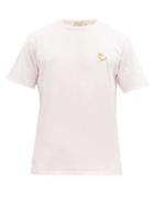 Matchesfashion.com Maison Kitsun - Chillax Fox-patch Cotton-jersey T-shirt - Mens - Pink