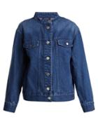 Matchesfashion.com A.p.c. - Bailey Collarless Oversized Denim Jacket - Womens - Denim