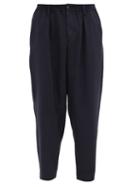Matchesfashion.com Marni - Straight-leg Tropical-wool Twill Trousers - Mens - Navy