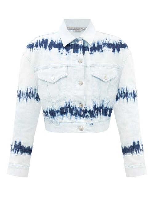 Stella Mccartney - Tie-dye Denim Jacket - Womens - Light Denim