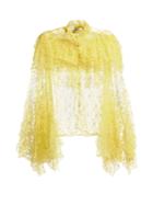 Rodarte Ruffle-trimmed High-neck Floral-lace Blouse