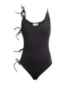 Matchesfashion.com On The Island - Cobra Multi Tie Stretch Swimsuit - Womens - Black