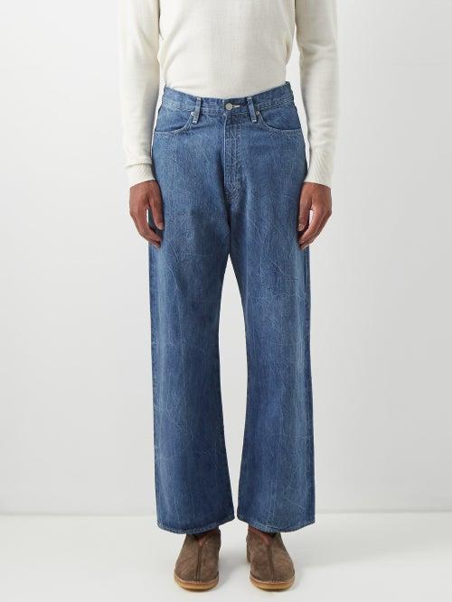 Auralee - Washed Selvedge Straight-leg Jeans - Mens - Blue