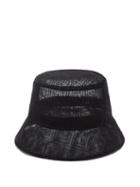 Matchesfashion.com Fendi - Ff-jacquard Mesh Bucket Hat - Mens - Black