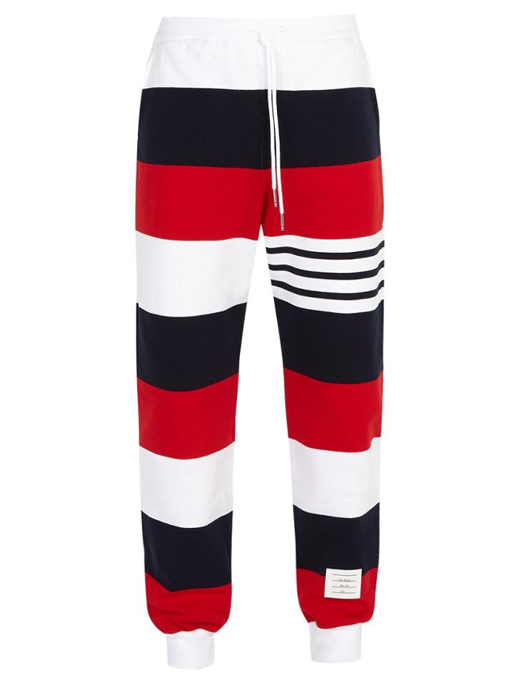Thom Browne Striped Cotton Track Pants