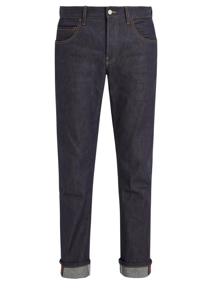 Gucci Straight-leg Stretch-denim Web Jeans