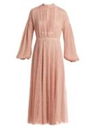 Matchesfashion.com Giambattista Valli - Circle Macram Lace Long Dress - Womens - Pink