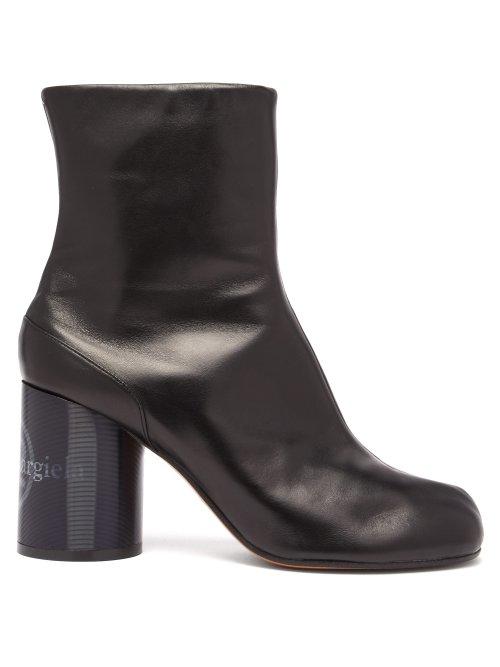 Matchesfashion.com Maison Margiela - Tabi Slit Toe Holographic Heel Boots - Womens - Black