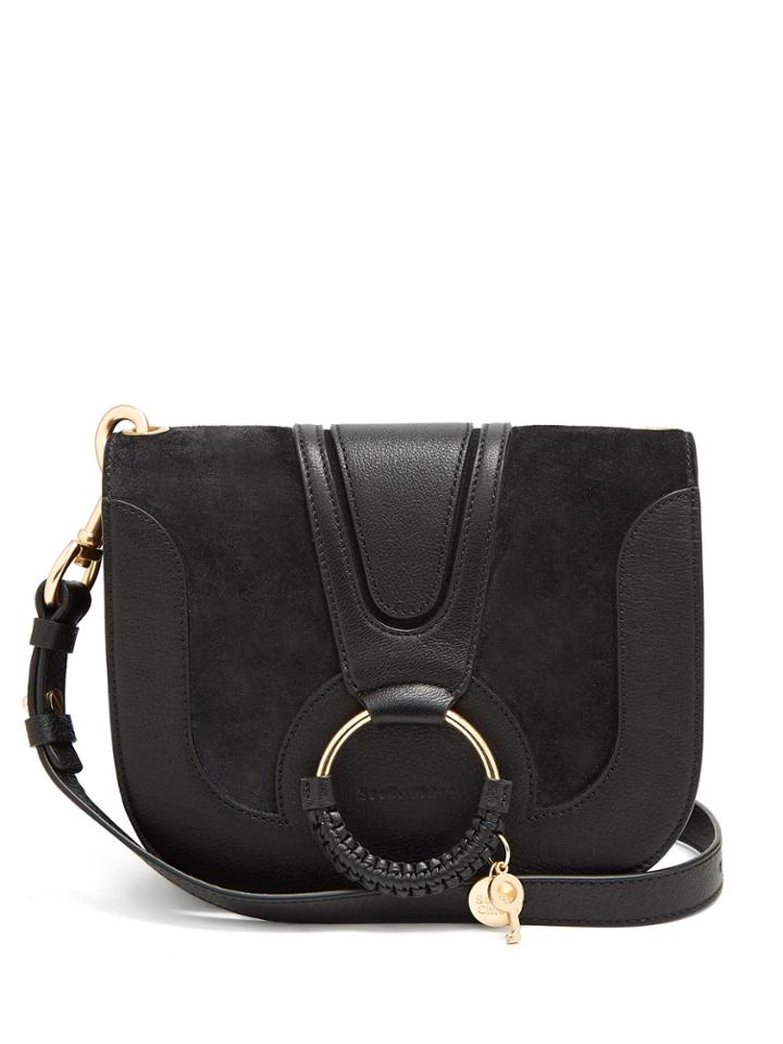 See By Chloé Hana Suede Gold Ring Cross Body Bag