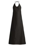 Matchesfashion.com Raey - Backless Seam Detail Halterneck Dress - Womens - Black