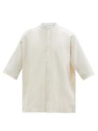 Matchesfashion.com 11.11 / Eleven Eleven - Drop-shoulder Organic-cotton Canvas Shirt - Mens - Cream
