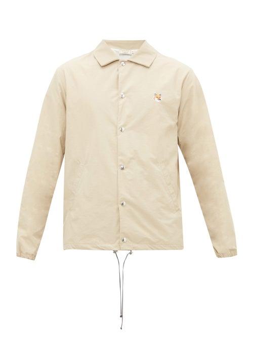 Matchesfashion.com Maison Kitsun - Fox Appliqu Technical Jacket - Mens - Beige