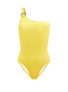 Matchesfashion.com Solid & Striped - The Juliana One-shoulder Swimsuit - Womens - Dark Yellow