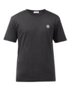 Stone Island - Logo-patch Cotton-jersey T-shirt - Mens - Black