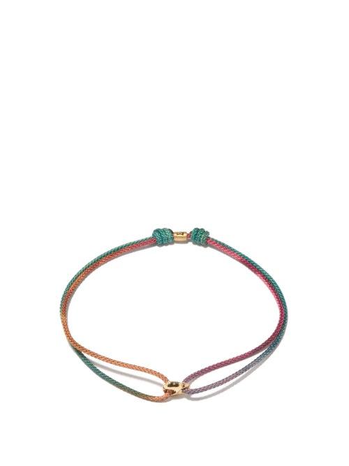 Luis Morais - Skull 14kt Gold & Cord Bracelet - Mens - Multi