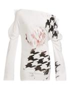 Matchesfashion.com Matty Bovan - Asymmetric Off The Shoulder Top - Womens - White Multi