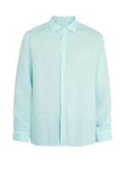 120 Lino Spread-collar Linen Shirt