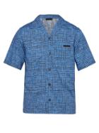 Matchesfashion.com Prada - Sketch Inspired Check Cotton Shirt - Mens - Blue Multi