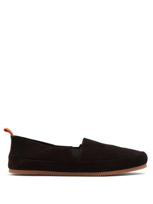 Matchesfashion.com Mulo - Foldable Heel Suede Loafer - Mens - Black