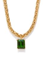 Yvonne Lon - Glass & 18kt Gold Necklace - Womens - Green Gold