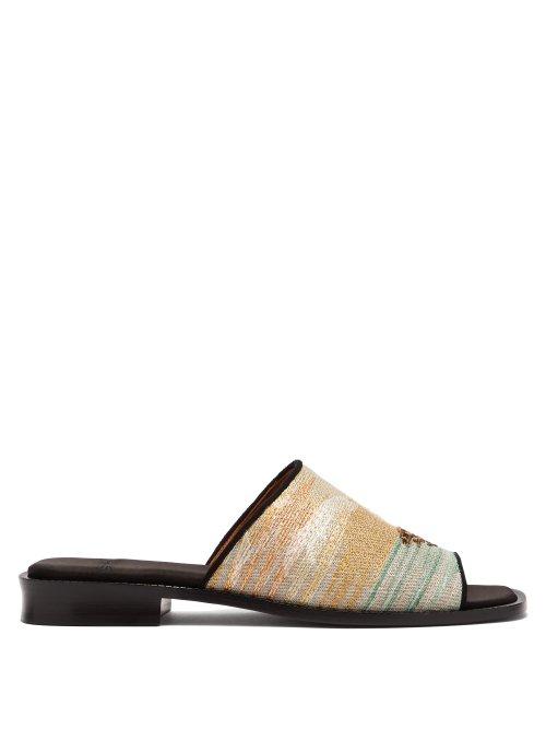 Matchesfashion.com Etro - Embroidered Sunset Jacquard Slides - Womens - Multi