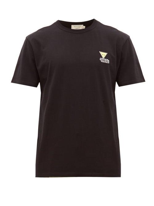 Matchesfashion.com Maison Kitsun - Triangle Fox Patch Cotton T Shirt - Mens - Black