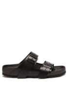 Ladies Shoes Rick Owens - X Birkenstock Arizona Leather Sandals - Womens - Black