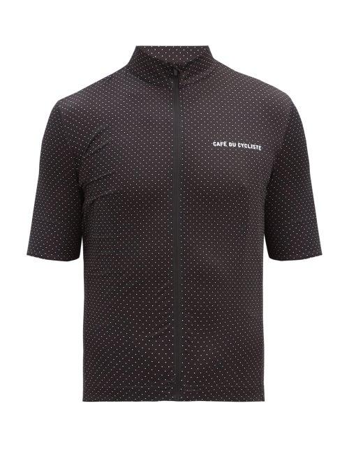 Matchesfashion.com Caf Du Cycliste - Fleurette Mesh-jersey Cycling Top - Mens - Black