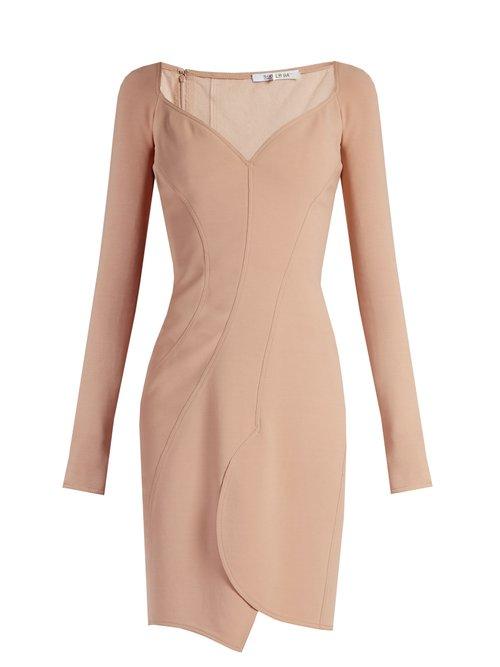 Matchesfashion.com Givenchy - Sweetheart Neckline Crepe Dress - Womens - Nude