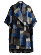 Matchesfashion.com Elizabeth And James - Pinchot Patchwork Wool Cape - Womens - Indigo