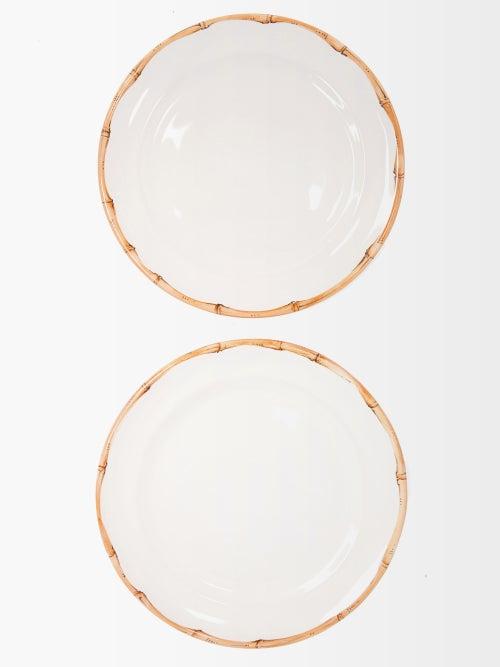 Zdg - Set Of Two Ramatuelle Faence-earthenware Plates - Womens - Natural