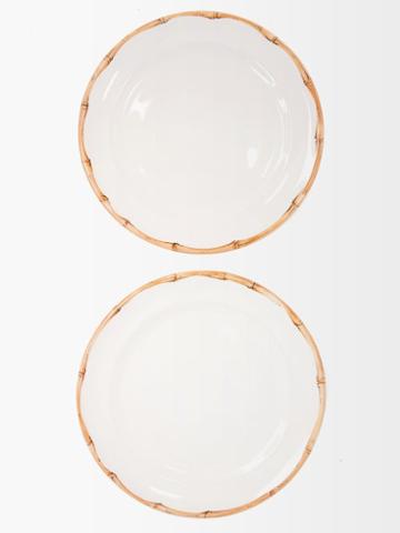 Zdg - Set Of Two Ramatuelle Faence-earthenware Plates - Womens - Natural