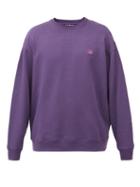 Matchesfashion.com Acne Studios - Forba Logo-appliqu Cotton-jersey Sweatshirt - Mens - Purple