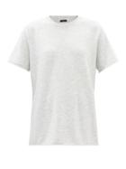 Joseph - Round-neck Wool-blend T-shirt - Womens - Light Grey