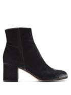 Matchesfashion.com Gianvito Rossi - Margaux 60 Velvet Ankle Boots - Womens - Dark Grey