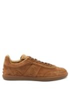 Matchesfashion.com Tod's - Logo-debossed Suede Trainers - Mens - Brown