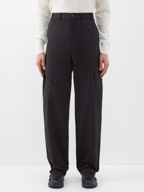 Moncler - Cotton-blend Gabardine Cargo Trousers - Mens - Black