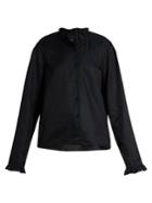 Lemaire Ruffled Long-sleeved Cotton-blend Shirt