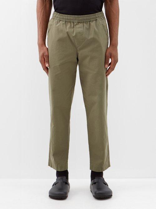 Folk - Assembly Drawstring-waist Cotton Trousers - Mens - Khaki