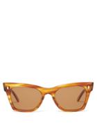 Céline Eyewear Honey Havana Cat-eye Square-frame Sunglasses