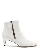 Matchesfashion.com Isabel Marant - Deby Leather Ankle Boots - Womens - White