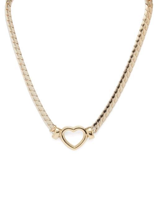 Laura Lombardi - Gemma Heart 14kt Gold-plated Necklace - Womens - Gold