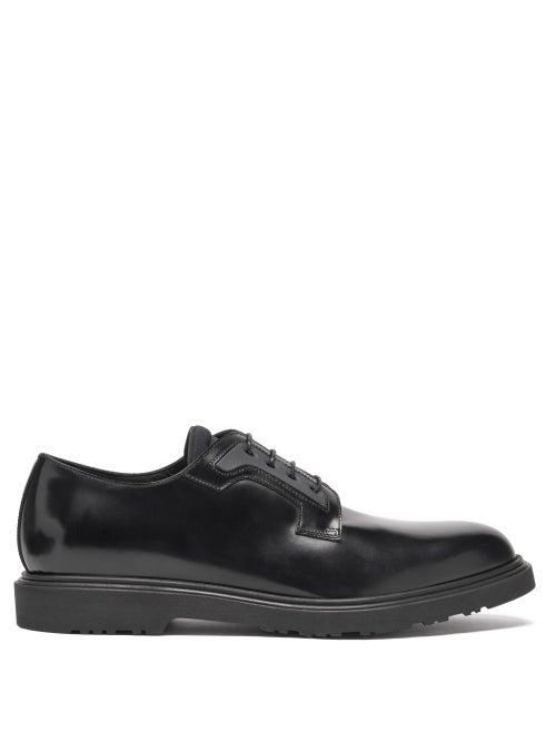 Matchesfashion.com Paul Smith - Mac Neoprene-tongue Leather Derby Shoes - Mens - Black