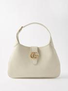 Gucci - Aphrodite Medium Gg-plaque Leather Shoulder Bag - Womens - White