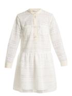 Matchesfashion.com Redvalentino - High Collar Macram Lace Dress - Womens - White