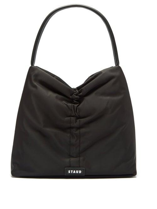 Staud - Felix Medium Drawstring Technical Tote Bag - Womens - Black