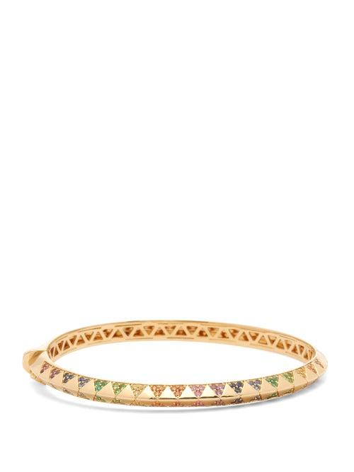 Matchesfashion.com Harwell Godfrey - Knife Edge Sapphire & 18kt Gold Bracelet - Womens - Multi