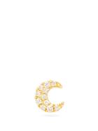 Matchesfashion.com Maria Tash - Moon Diamond & 18kt Gold Single Earring - Womens - Yellow Gold