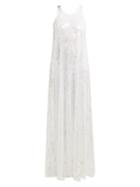 Matchesfashion.com Norma Kamali - Sequinned Racer Back Dress - Womens - White